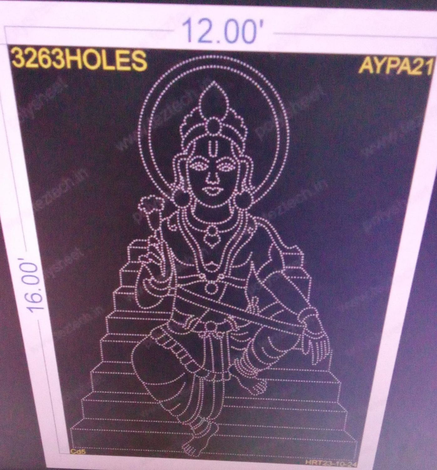 AYPA21 Ayyappa 12X16 FEET 3263 HOLES (5 PARTS)