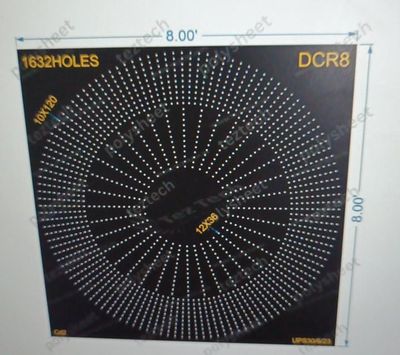 DCR8 DESIGNER CIRCLE 8X8 FT  TOTAL HOLES 1632 (2 PARTS)