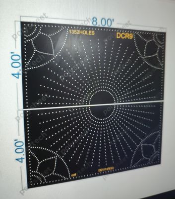 DCR9 DESIGNER CIRCLE 8X8 FT  TOTAL HOLES 1276 (2 PARTS)