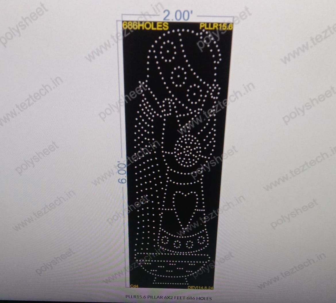 PLLR15.6 PILLAR 6X2 FEET 686 HOLES
