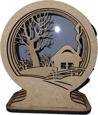 MDF WOOD_village home 5.5X6.6INCH