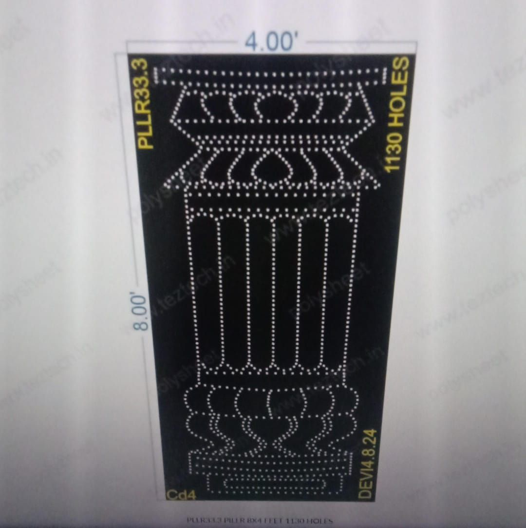 PLLR33.3 PILLR 8X4 FEET 1130 HOLES
