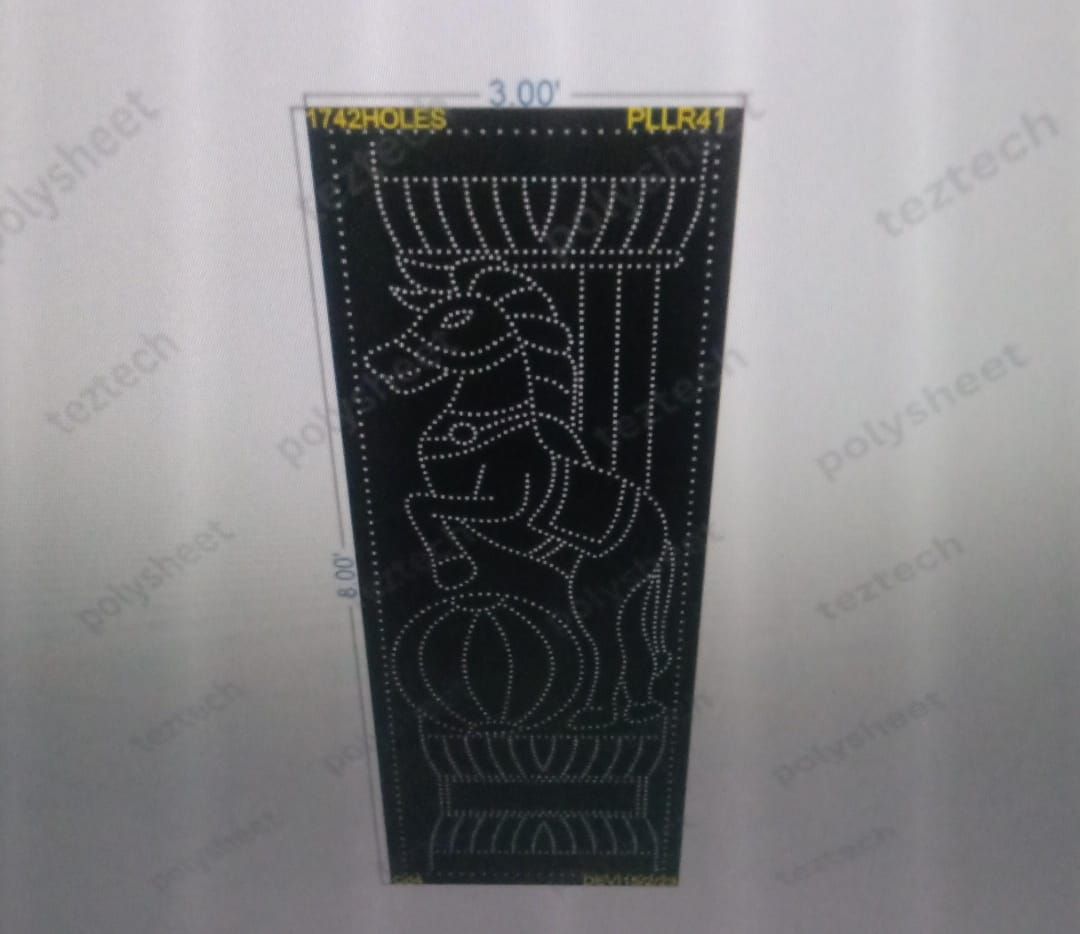 PLLR41 PILLAR  HORSE 8X3FT 1742HOLES
