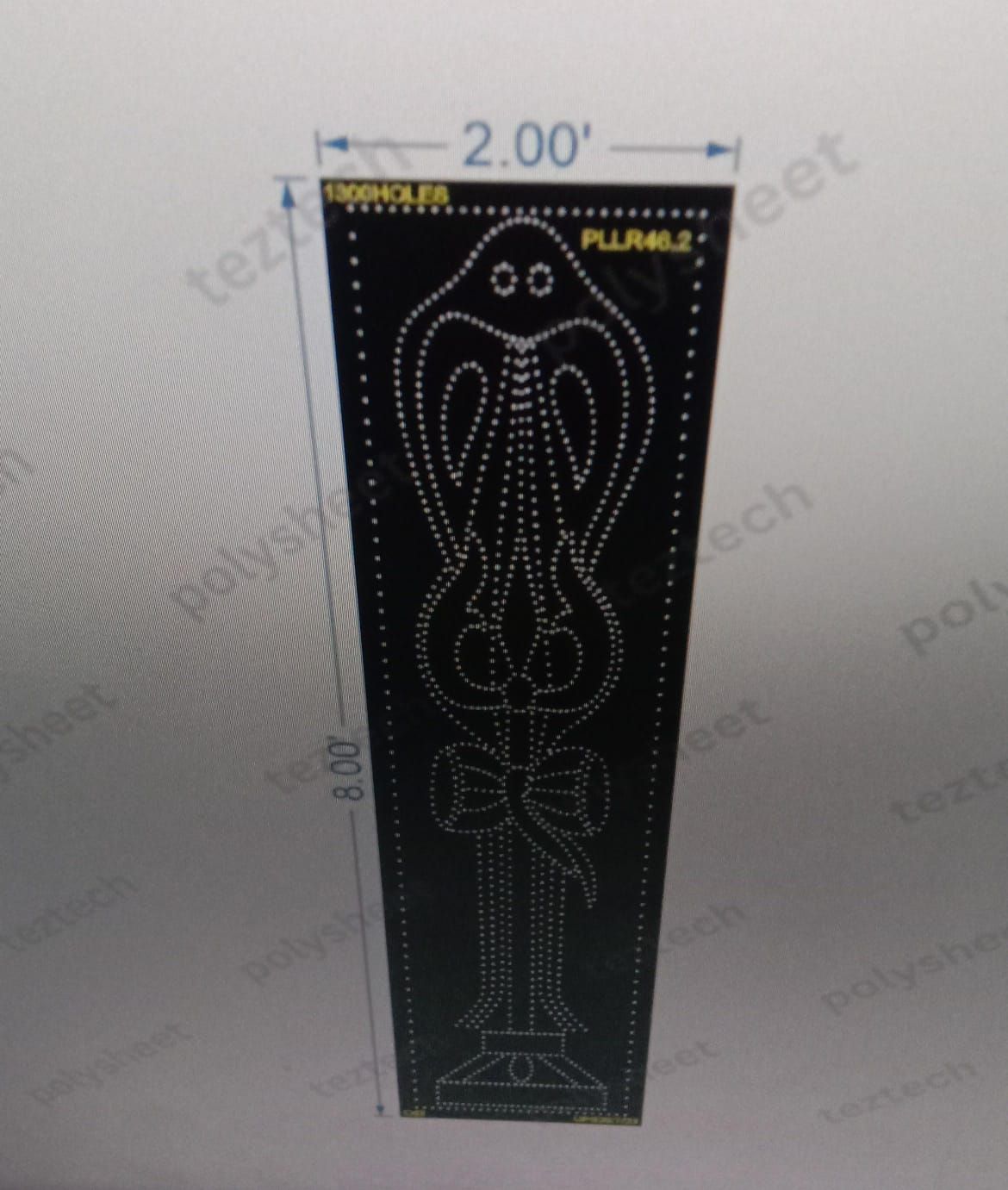 PLLR46.2 PILLAR 8X2FT 1300 HOLES