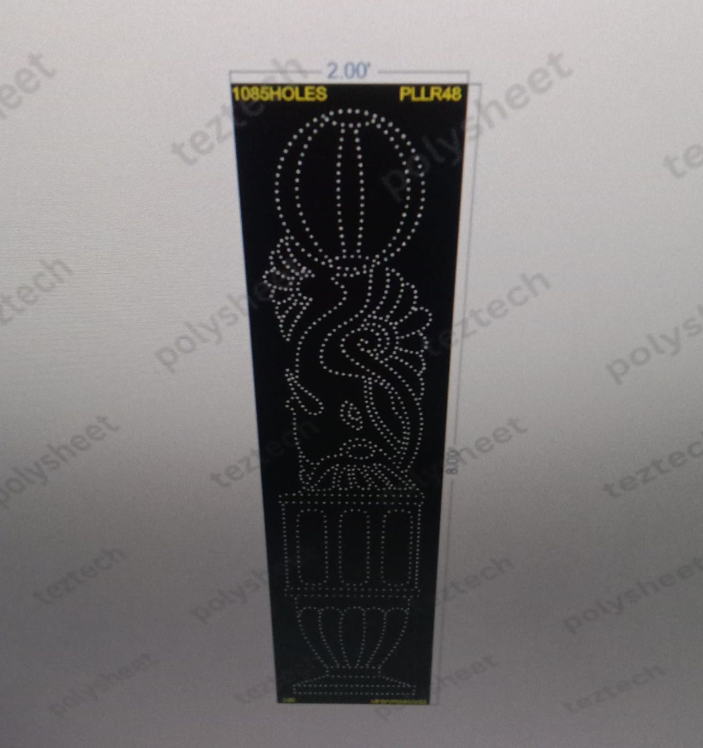 PLLR48 PILLAR 8X2FT 1085HOLES