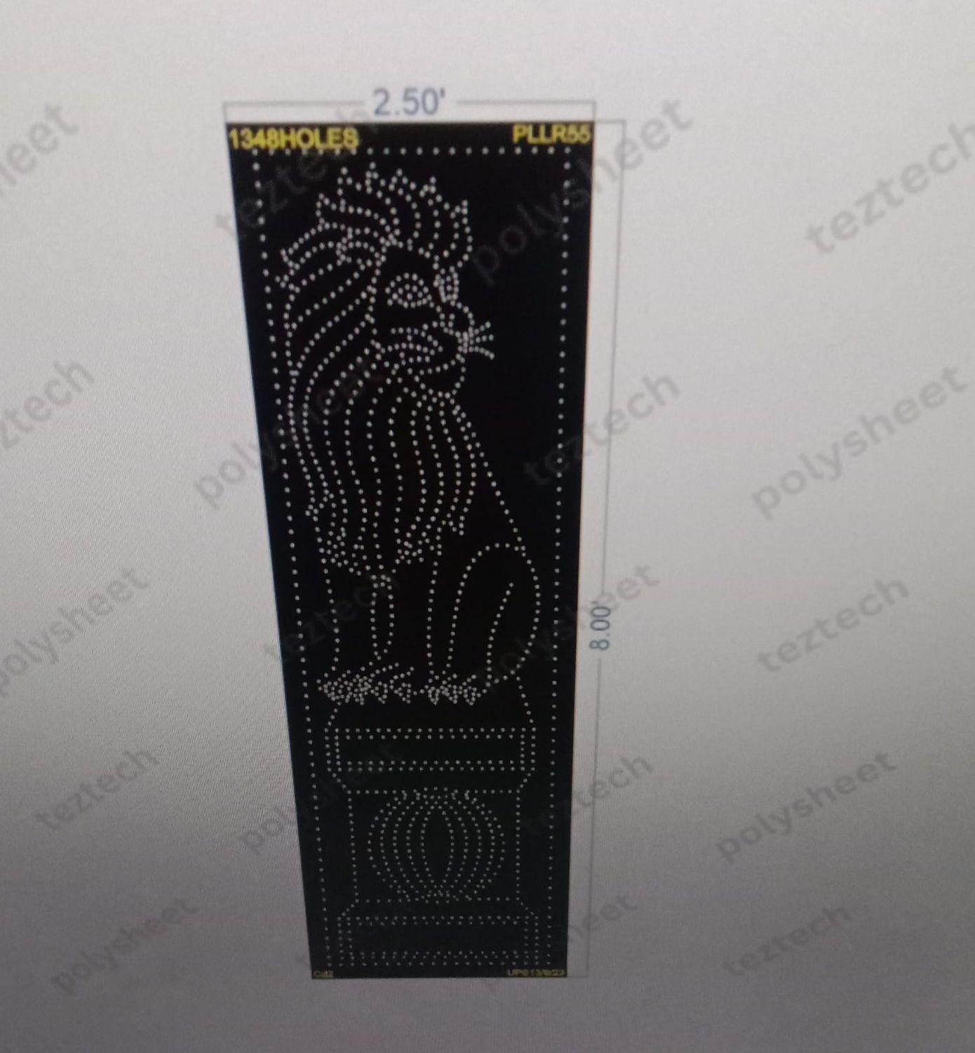 PLLR55 PILLAR 8X2.5 FEET 1348HOLES