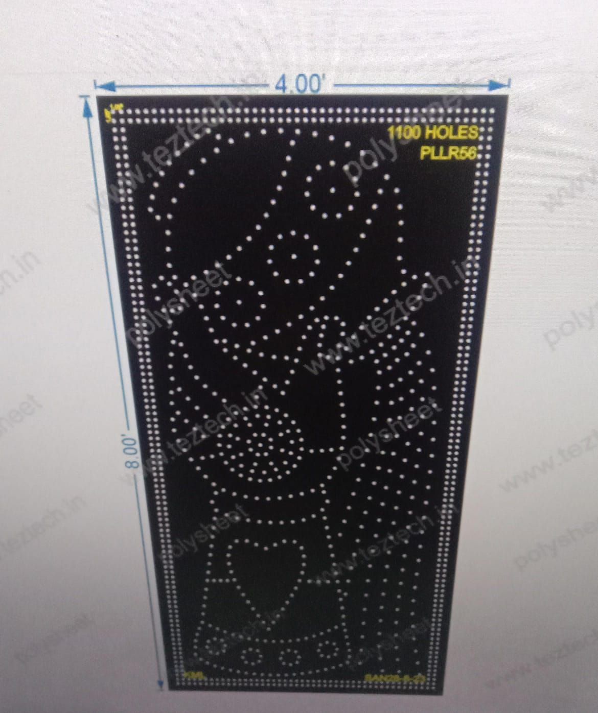 PLLR56 PILLAR 8X4 FEET 1100HOLES