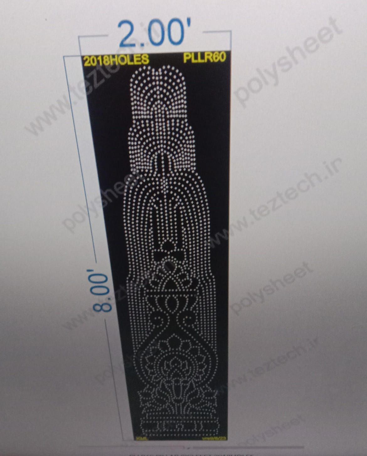 PLLR60 PILLAR 8X2 FEET 2018HOLES