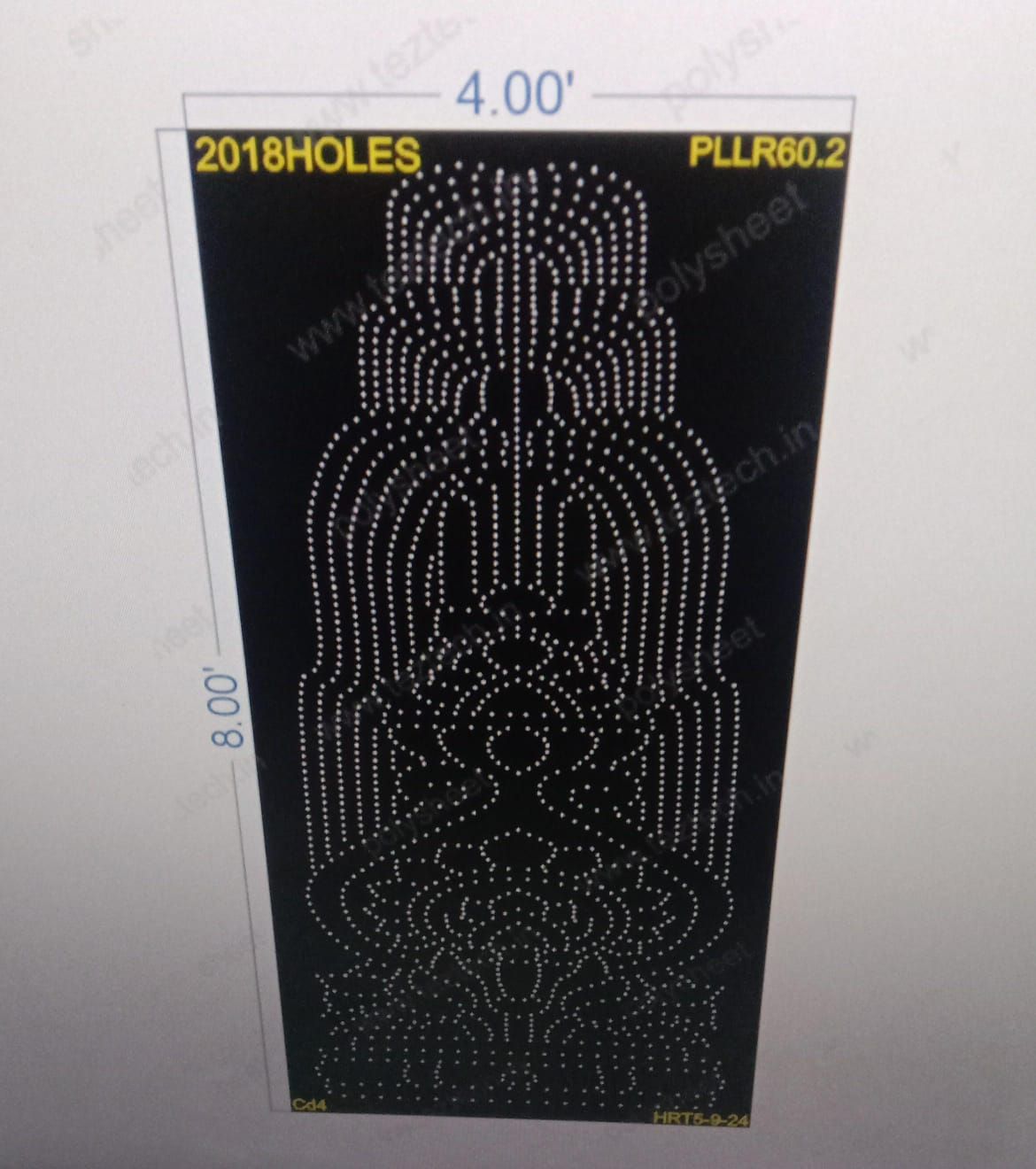 PLLR60.2 PILLAR 4X8 FEET 2018HOLES