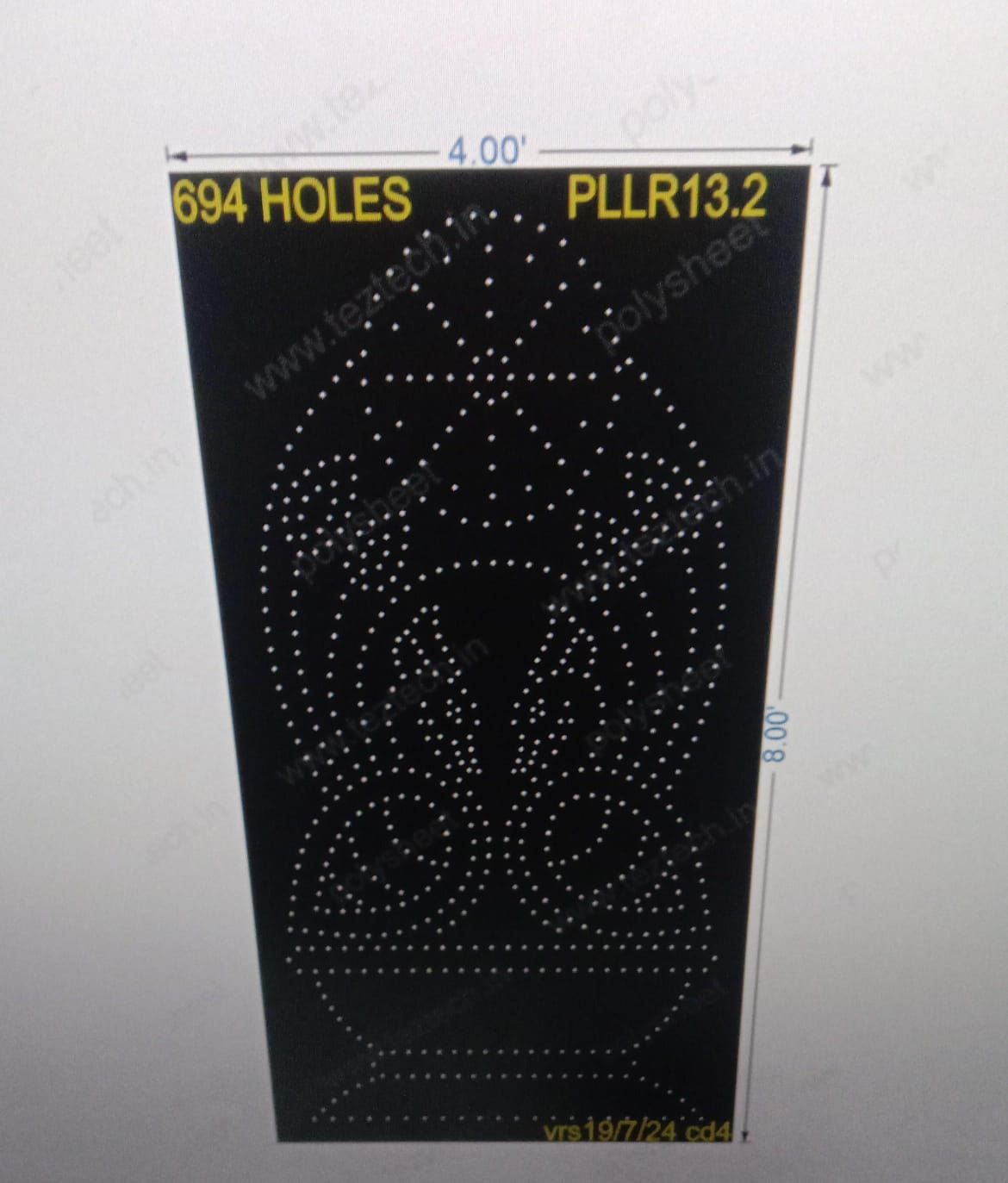 PLLR13.2 PLLER 4X8 FEET 694 HOLES