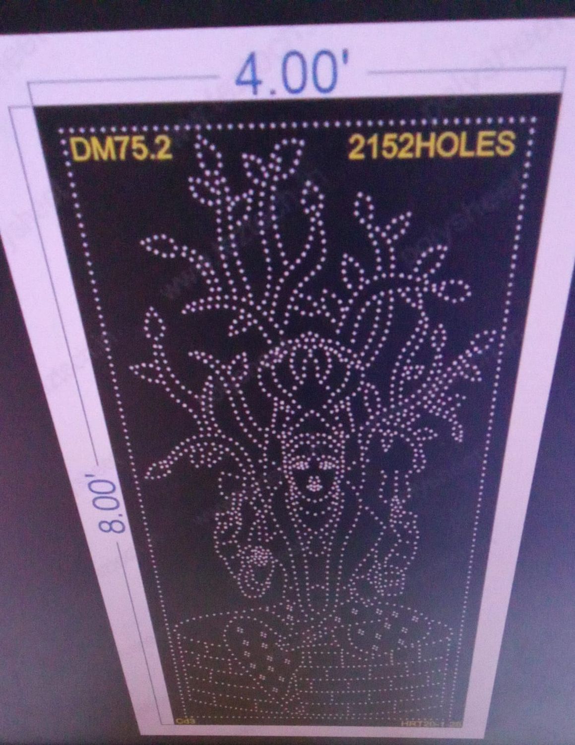 DM75.2  DEVI MATA 8X4 FEET 2152 HOLES