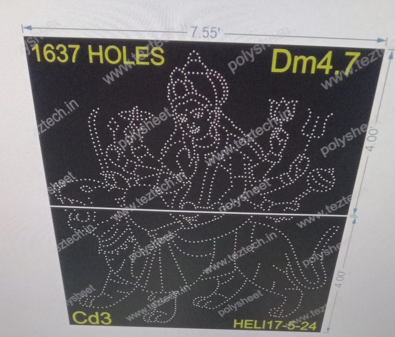 DM4.7 DEVI MATA 2 PARTS 8X8 FEET 1637 HOLES