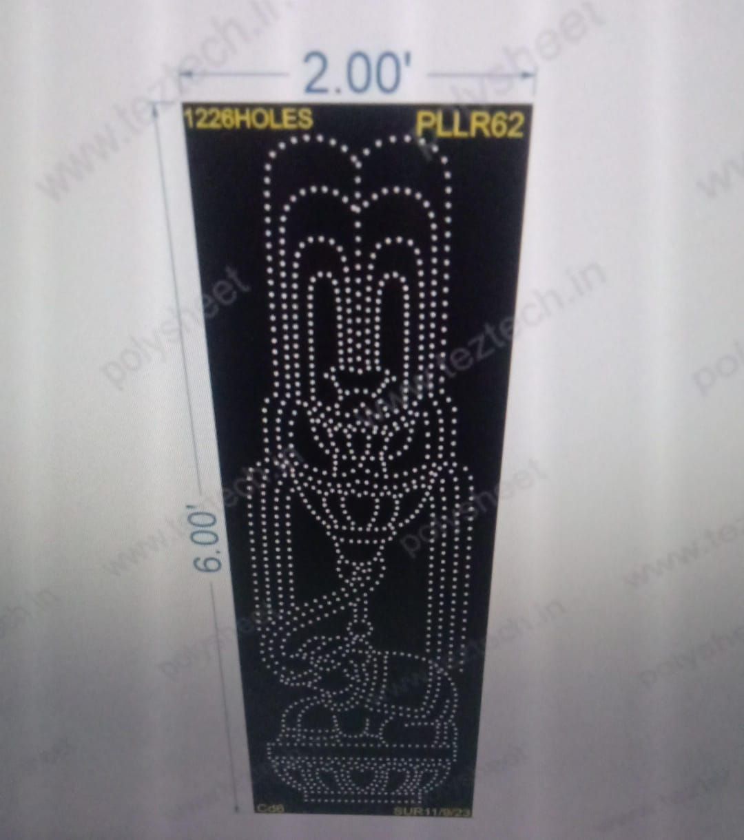 PLLR62 PILLAR 6X2 FEET 1226 HOLES