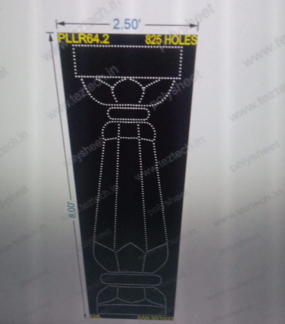 PLLR64.2 PILLAR 8X2.5 FEET 825HOLES