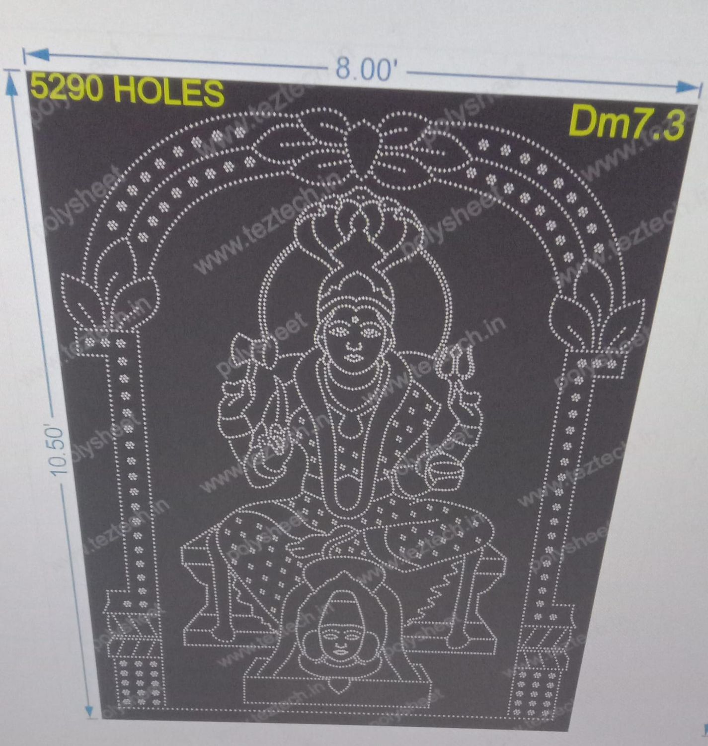 DM7.3 DEVI MATA  4 PARTS 10.5X8 FEET 5290 HOLES