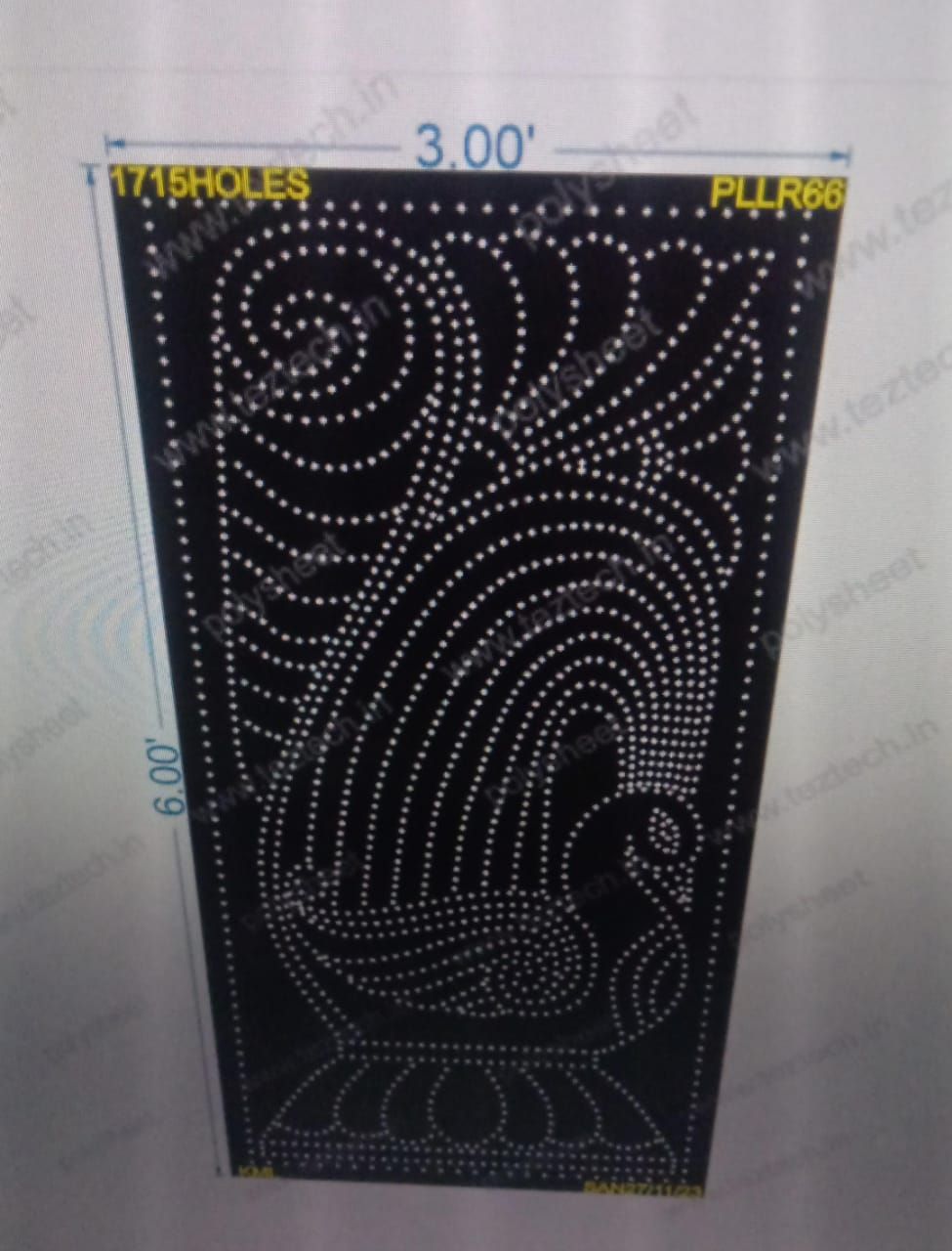 PLLR66 PILLAR 6X3 FEET 1715 HOLES