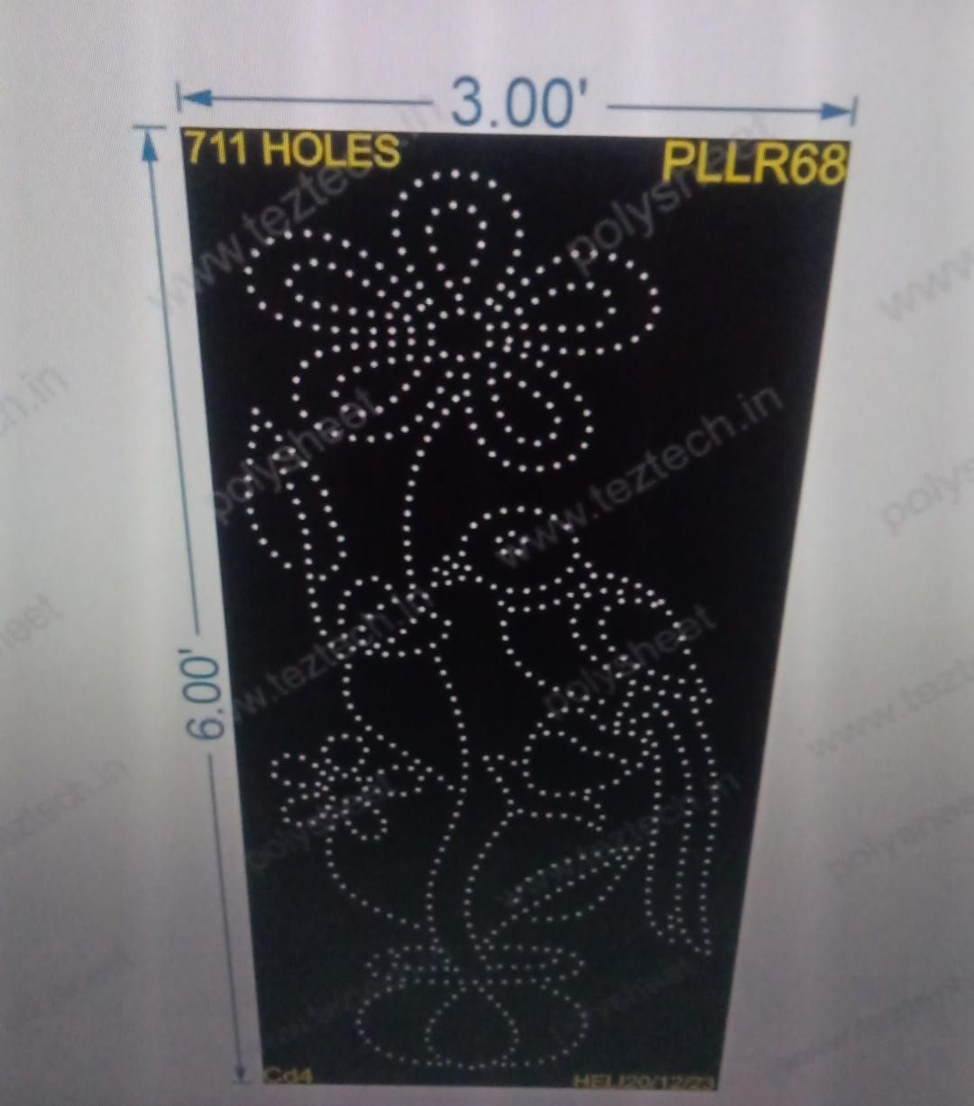 PLLR68 PARROT PILLAR 6X3FEET 711HOLES