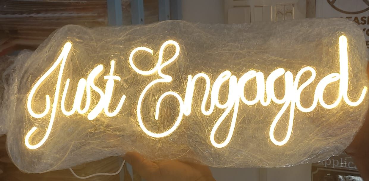 (NB2) JUST ENGAGED NEON BOARD (2X1 FEET)