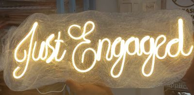 (NB2) JUST ENGAGED NEON BOARD (2X1 FEET)