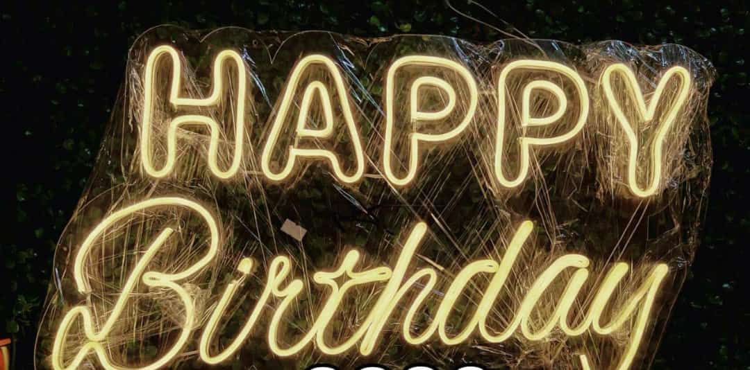 (NB19) HAPPY BIRTHDAY 3 NEON BOARD