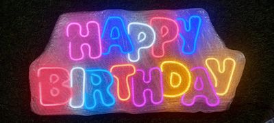 (NB24) HAPPY BIRTHDAY 8 NEON BOARD