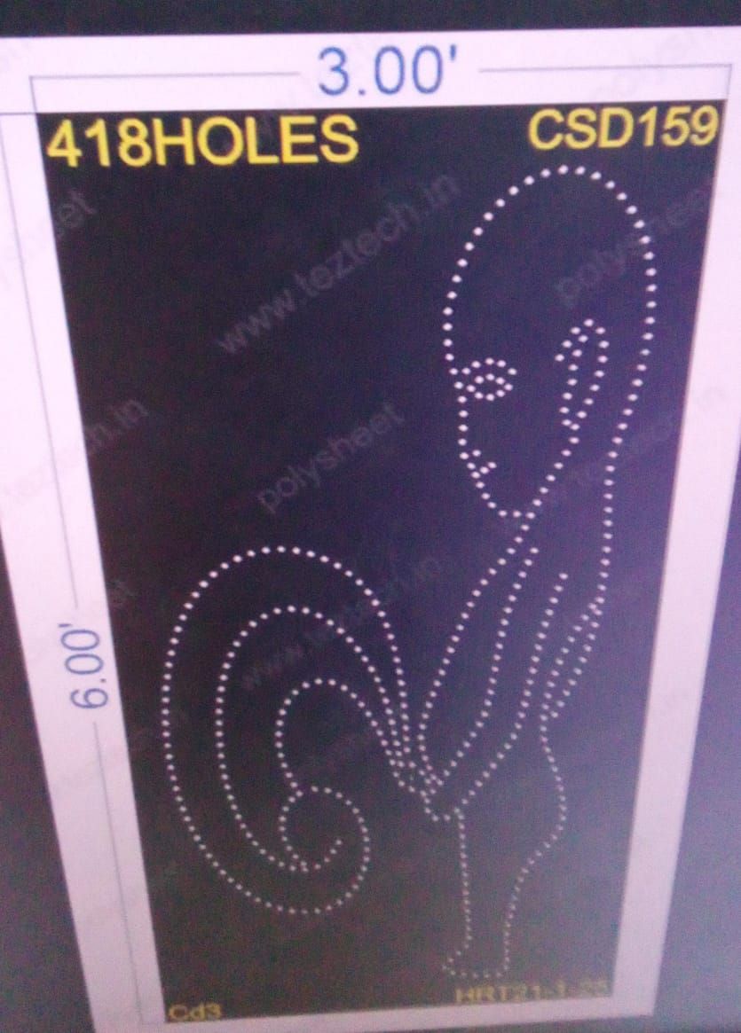 CSD159 CUSTOM DESIGN  3X6 FEET 418 HOLES