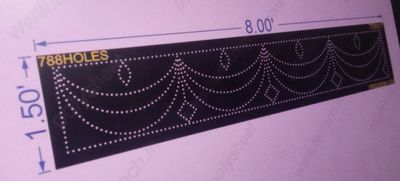 TRN17 TORAN 1.5X8 FEET 788 HOLES