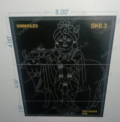 SK6.3 KRISHNA BHAGVAN 10X8 FEET 3068 HOLES