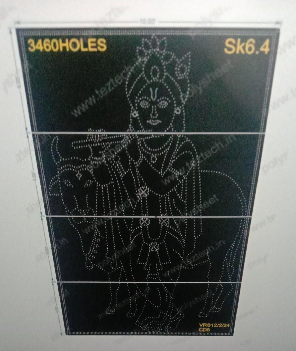 SK6.4 KRISHNA BHAGVAN 16X10 FEET 3460 HOLES