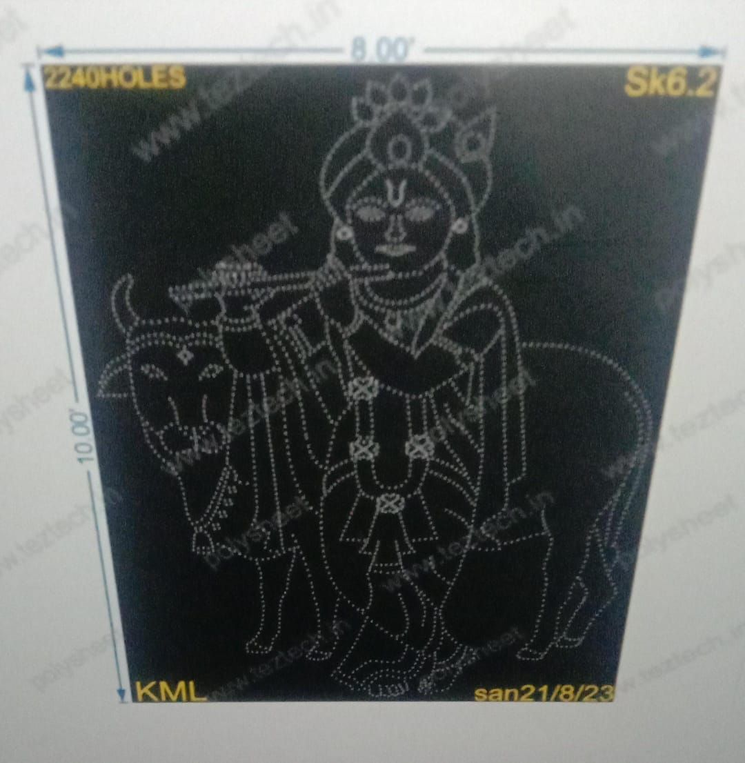 SK6.2 KRISHNA BHAGVAN 10X8FEET (3 PARTS)  2240HOLES