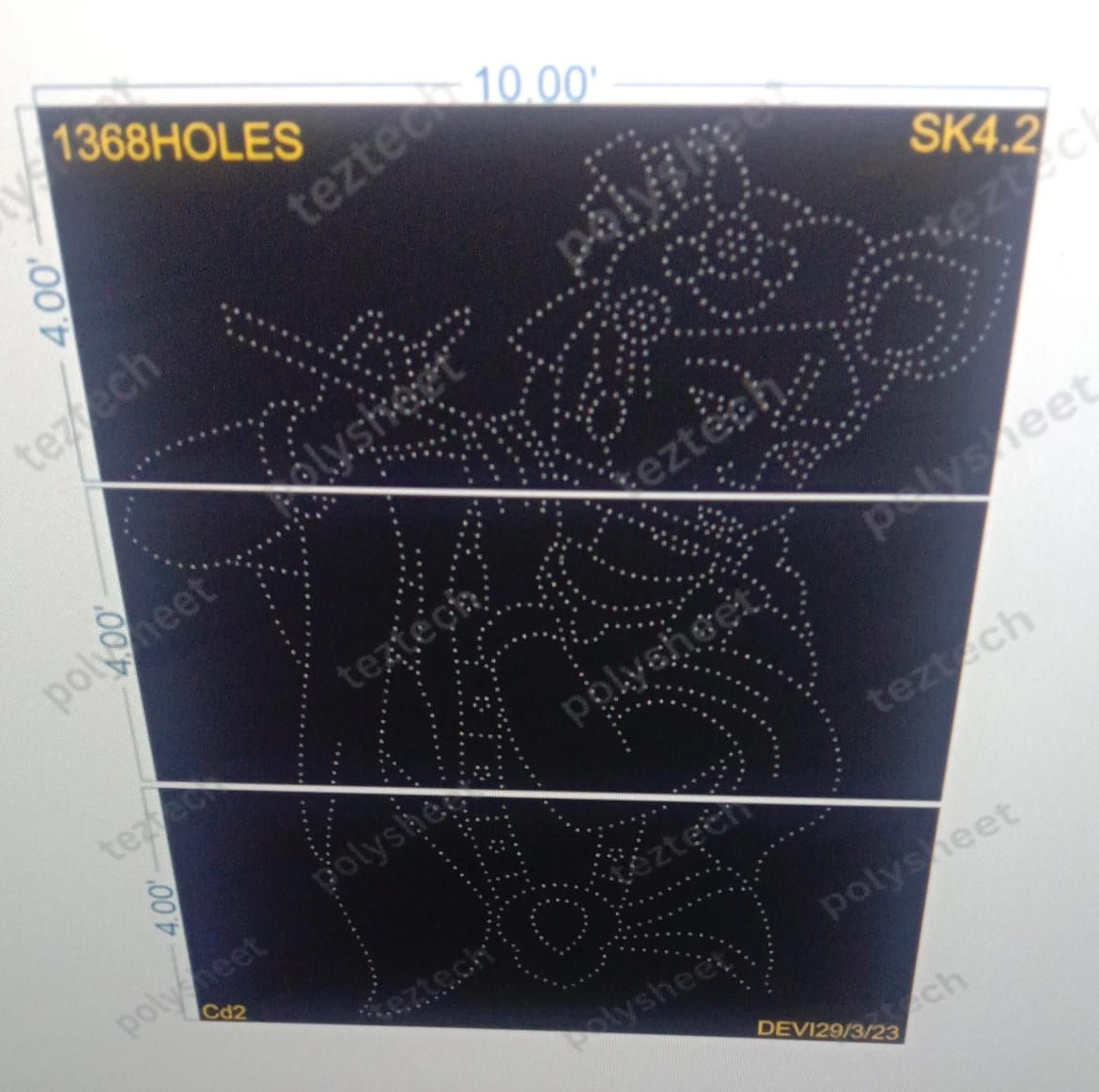 SK4.2 KRISHNA BHAGVAN 10X12FEET 1368HOLES 3PARTS