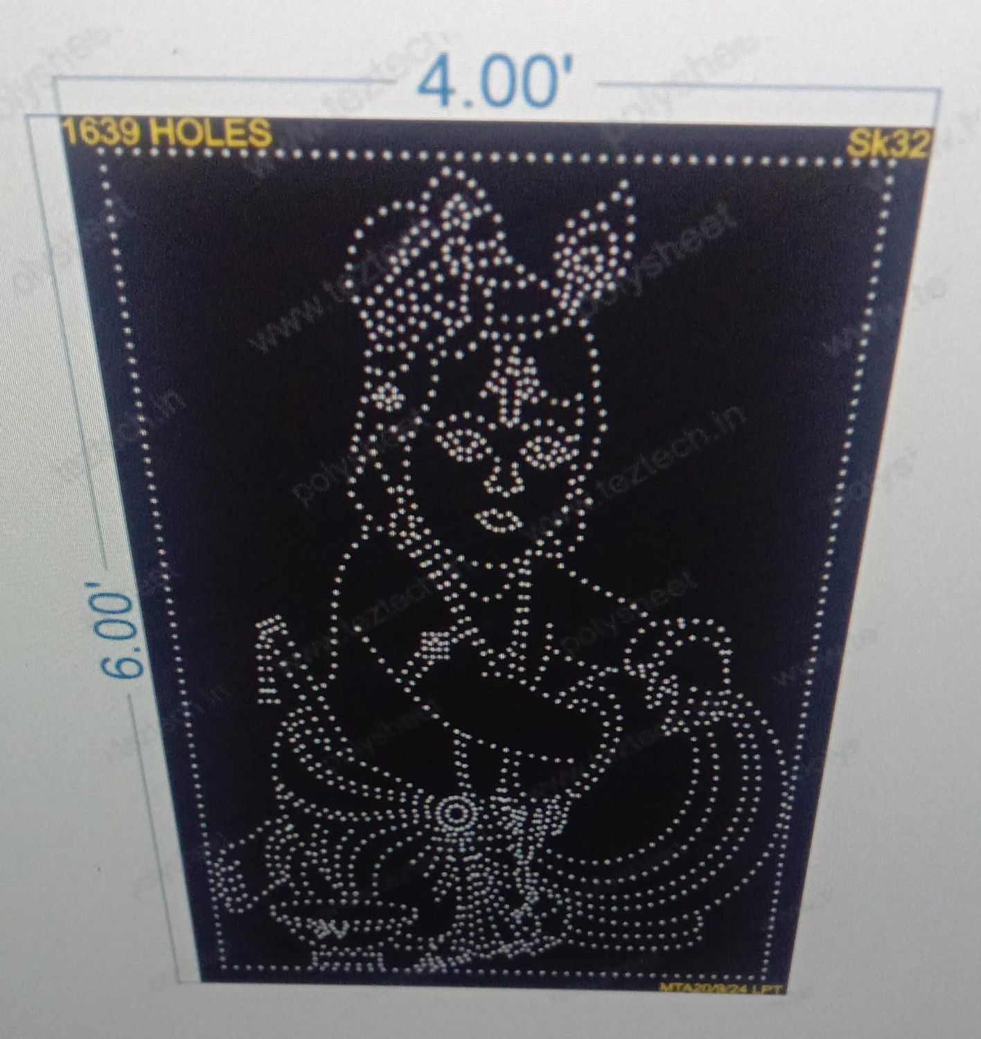 SK32 KRISHNA 6X4 FEET 1639 HOLES