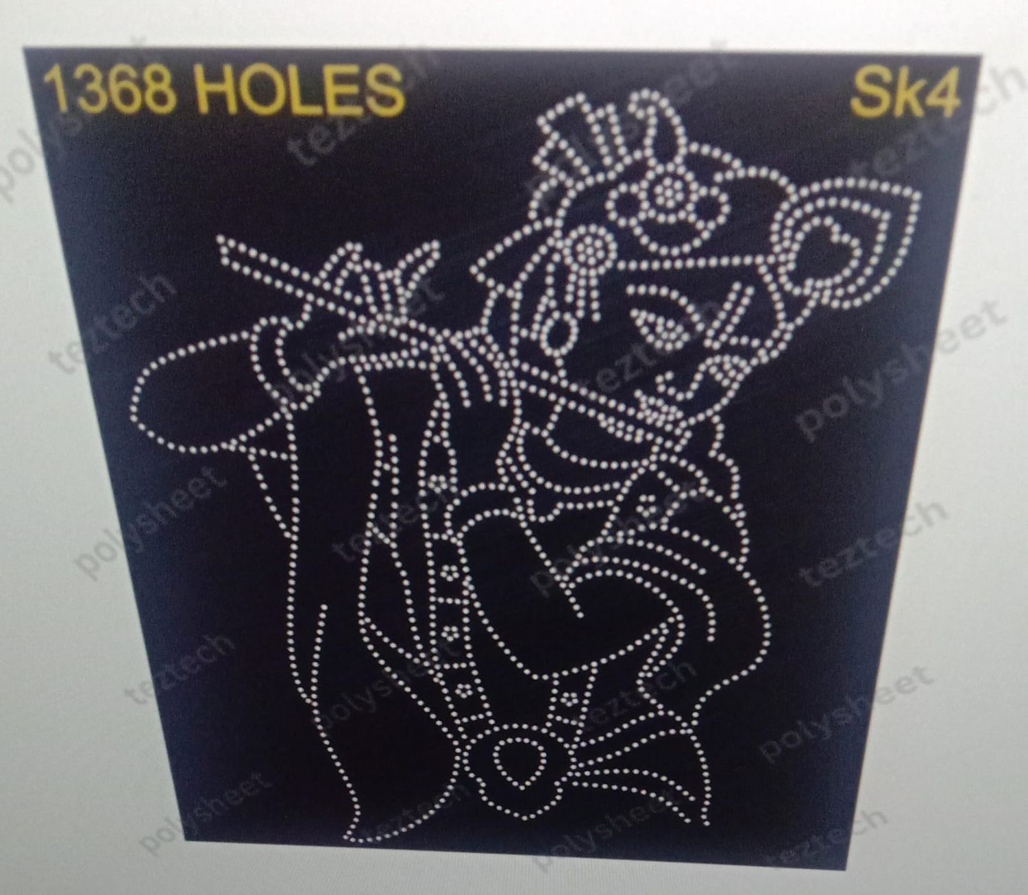 SK4 KRISHNA BHAGVAN , 6.5X5.5FEET , 1368 HOLES , 2 PARTS