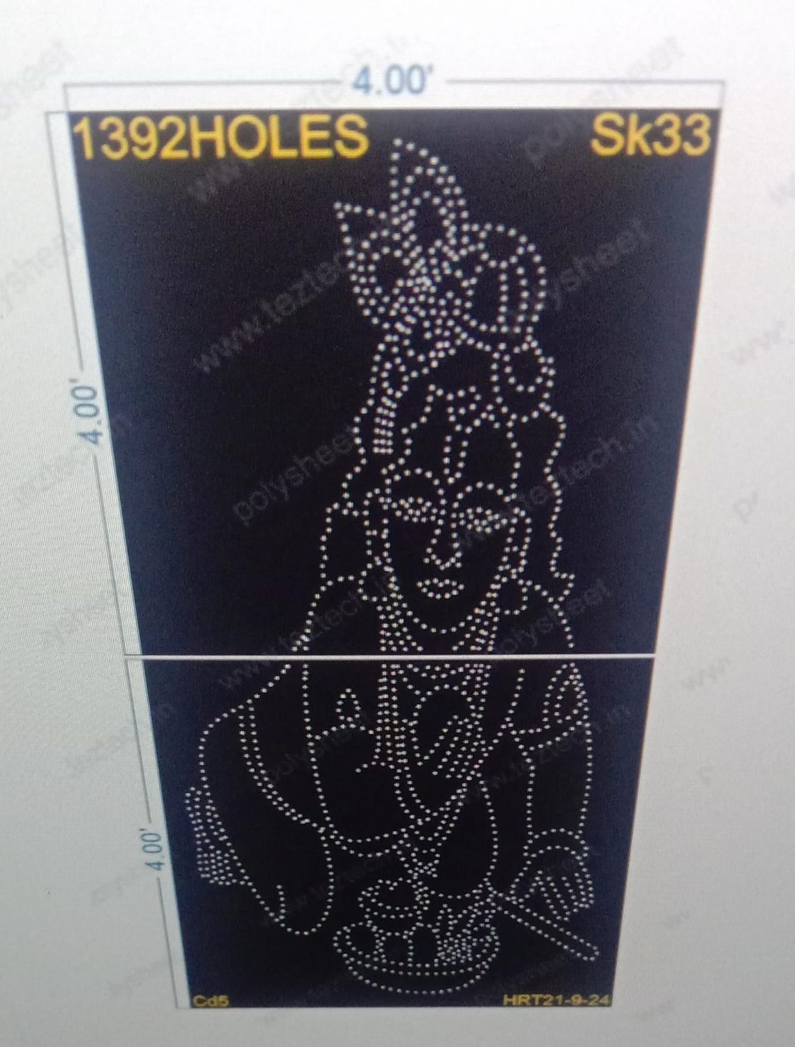 SK33 KRISHNA 8X4 FEET 1392HOLES (2PARTS)