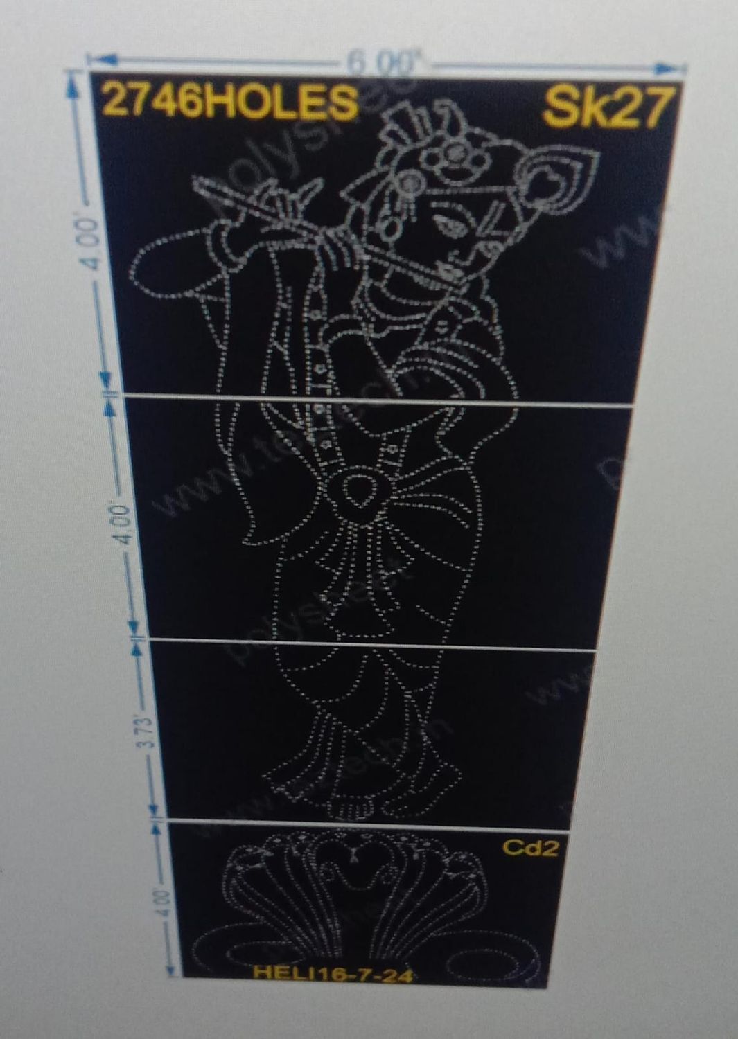 SK27 KRISHNA BHAGVAN 15.73X6 FEET 2746 HOLES