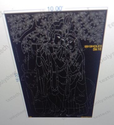 SK16  SHREE RADHA KRISHNA 10X16FEET 6919HOLES IN 4PARTS