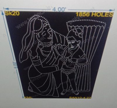 SK20 SHREE KRISHNA 6X4 FEET 1856 HOLES