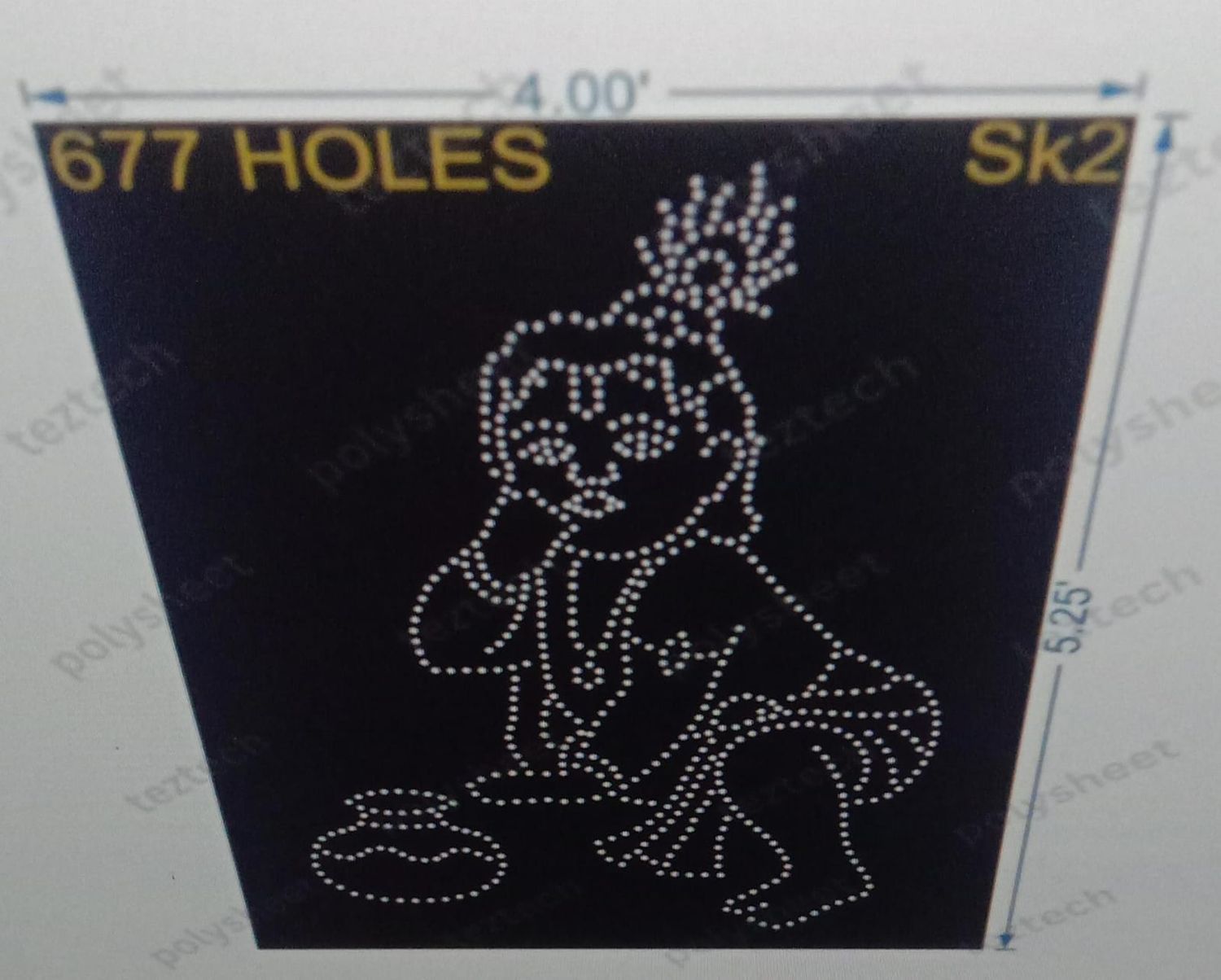 SK2 KRISHNA BHAGVAN 5.25X4 FEET 677 HOLES