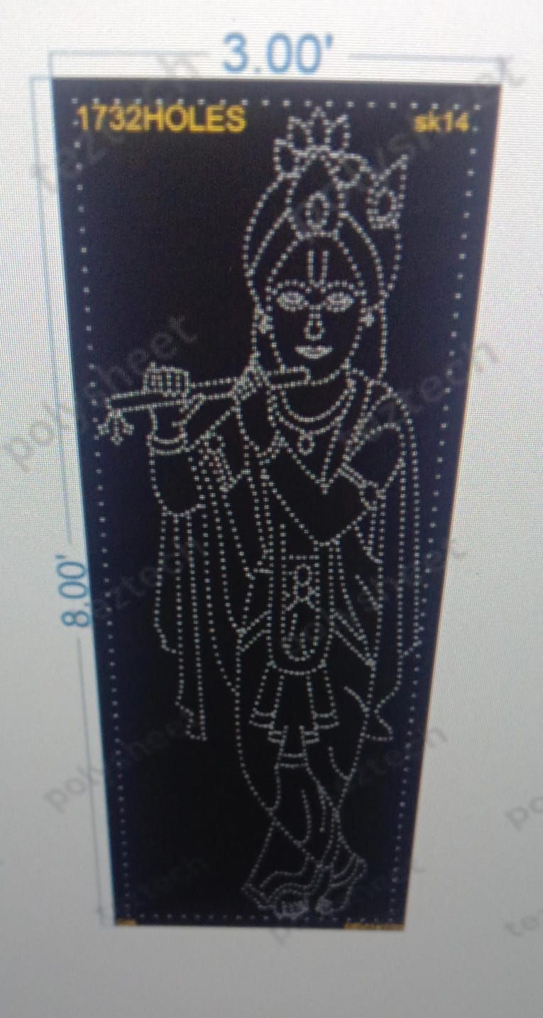 SK14  SHREE KRISHNA 3X8FEET 1372HOLES