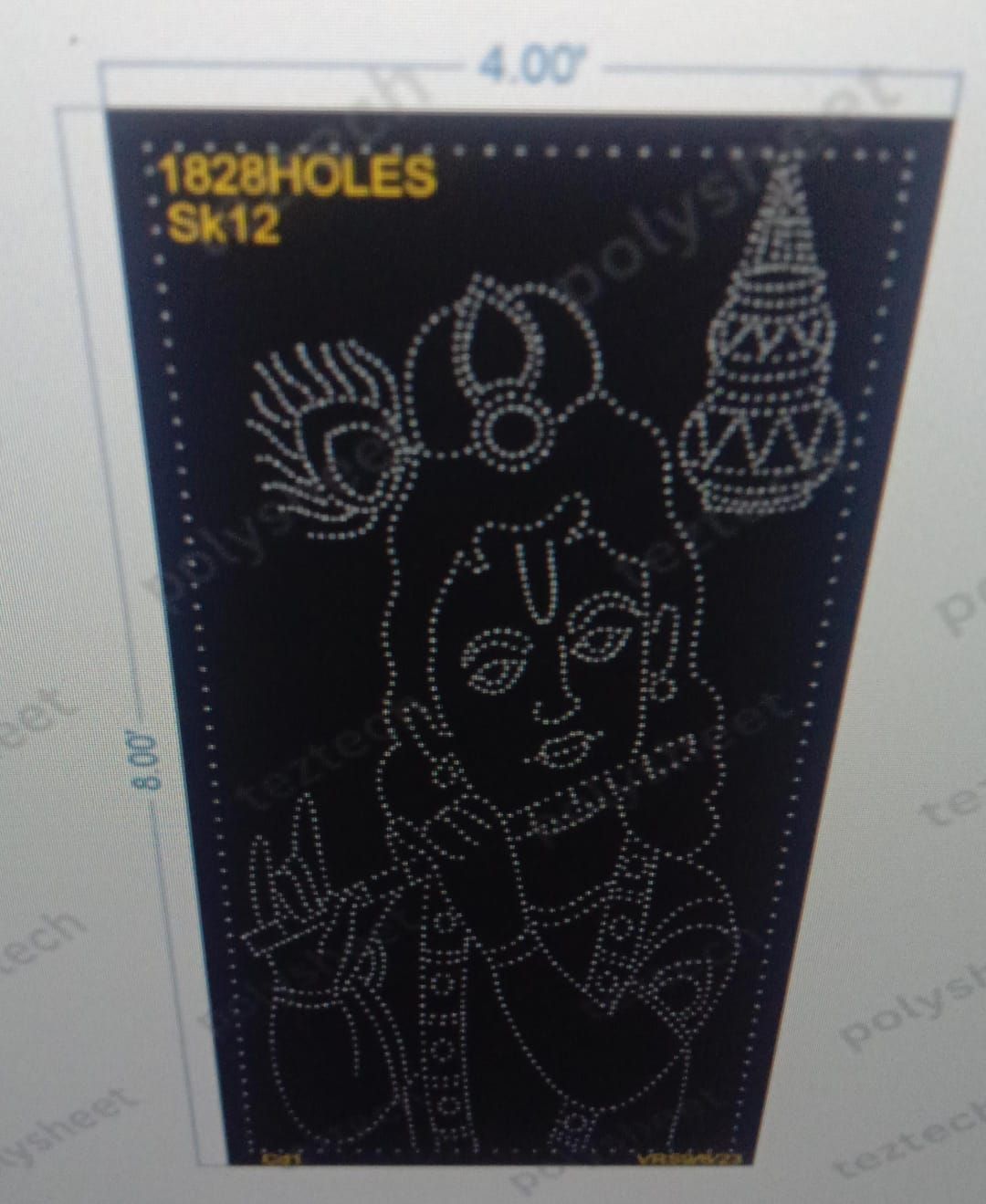 SK12  KRISHNA  8X4FEET 1828HOLES