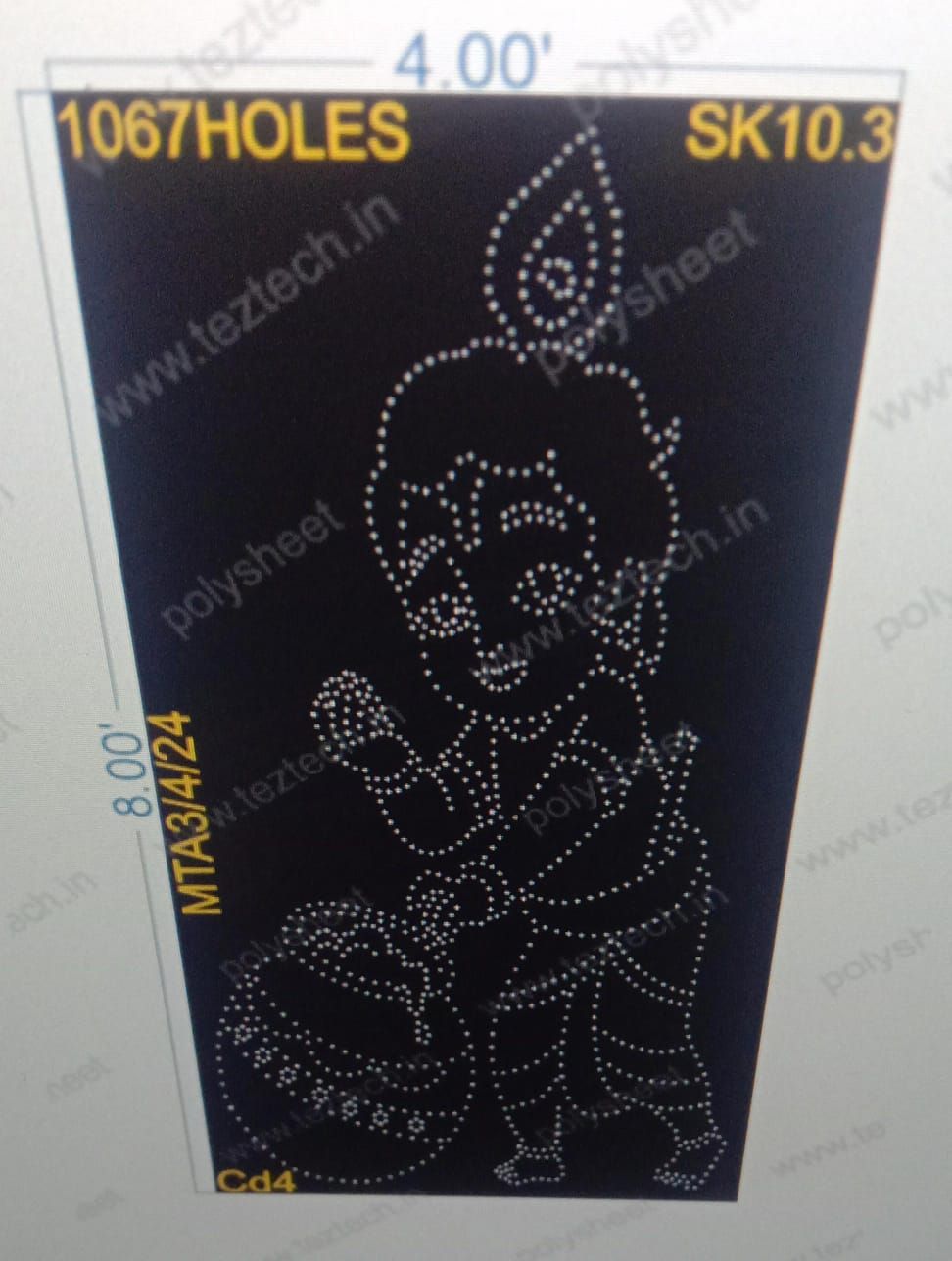 SK10.3 KRISHNA BAGHVAN 8X4 FEET 1067 HOLES