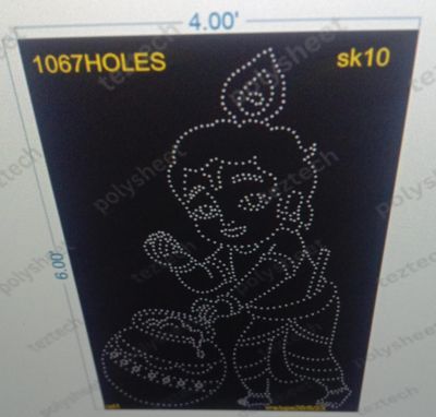 SK10  KRISHNA BHAGVAN 6X4 FEET  1067 HOLES