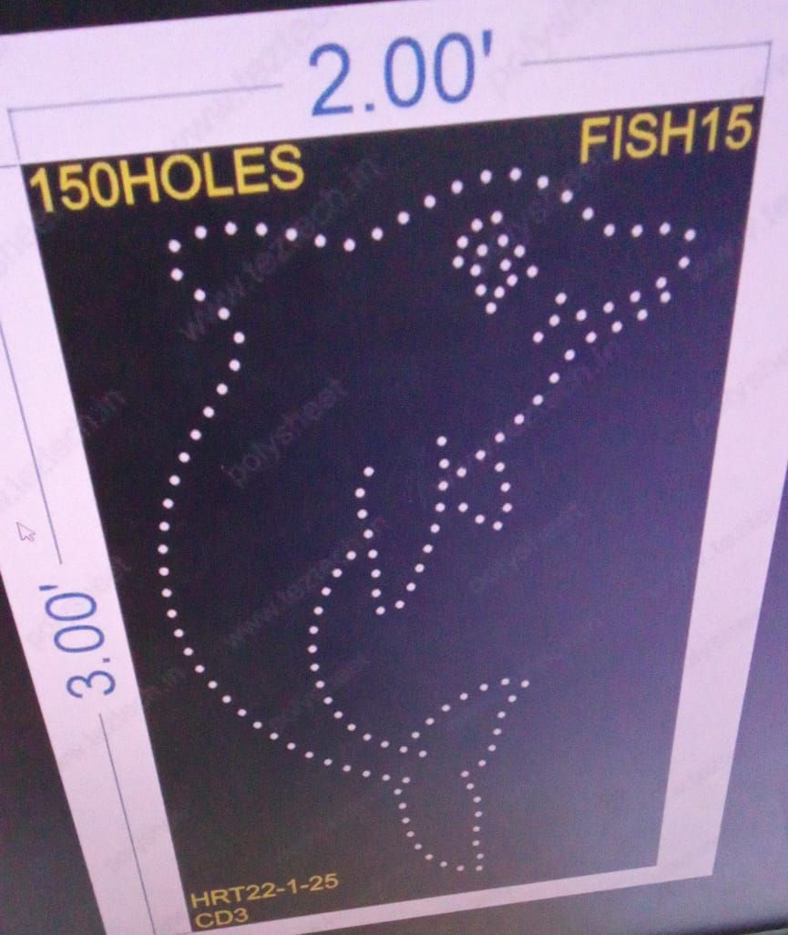 FISH15 FISH 2X3 FEET 150  HOLES