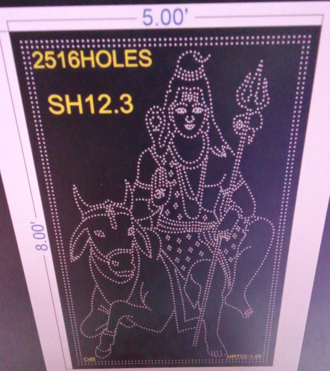 SH12.3 SHIVJI 8X5 FEET 2516 HOLES ( 2 PARTS )