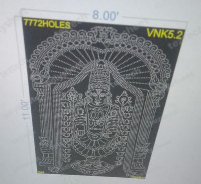 VNK5.2 VENKATESWARA 11X8 FEET 7772HOLES  3 PARTS