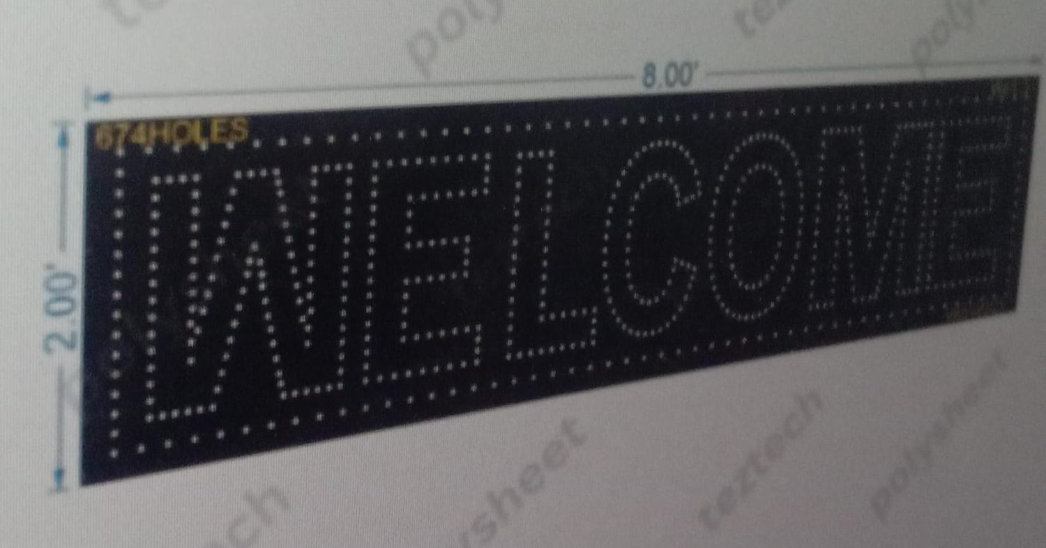 WC1.3 WELLCOME 2X8FEET 674HOLES