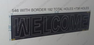 WC1.4 (WELLCOME) 546 HOLES, BORDER HOLES 192, TOTAL HOLES =738, 2X8FEET