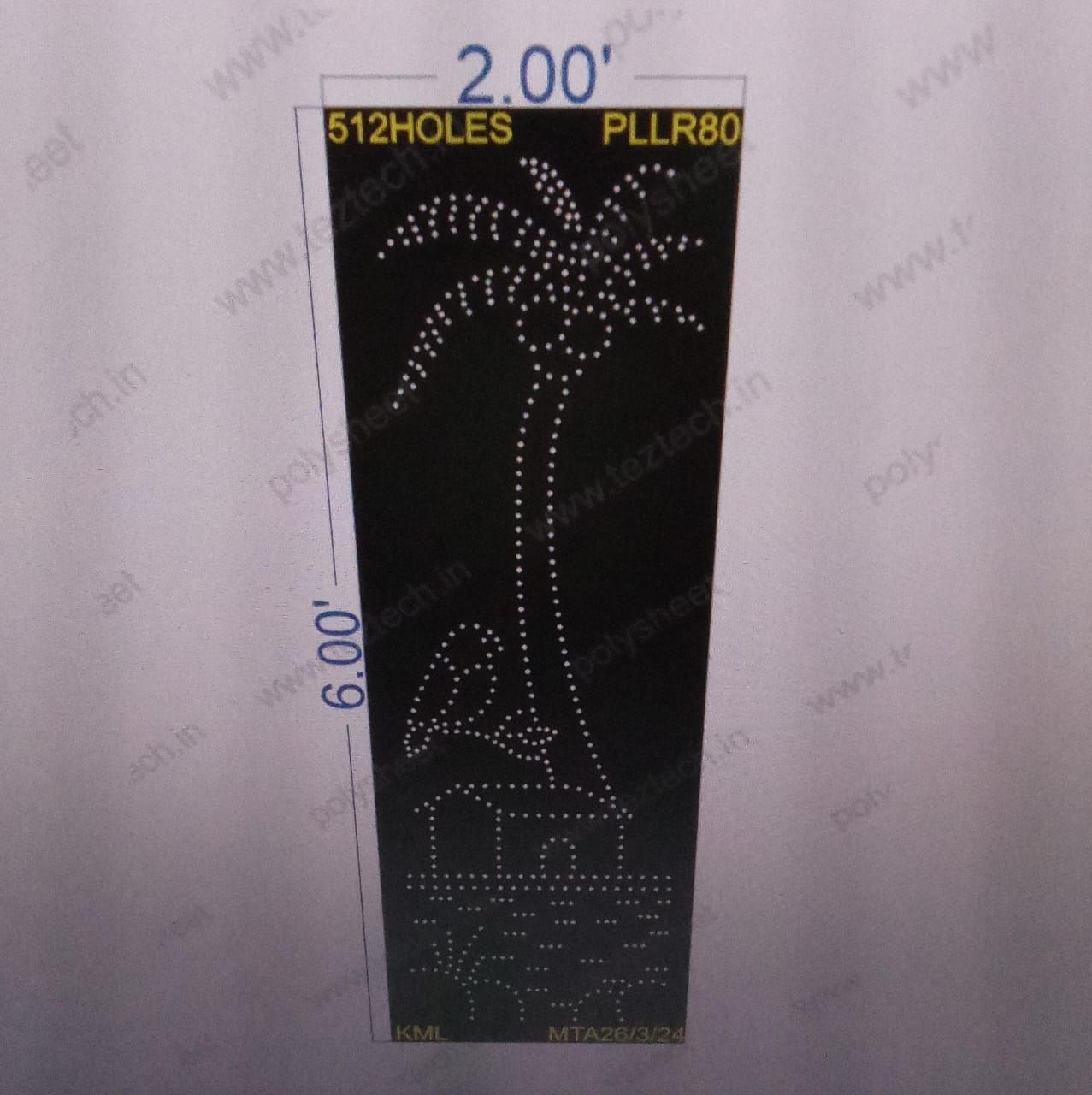 PLLR80 PILLER 6X2 FEET 512 HOLES