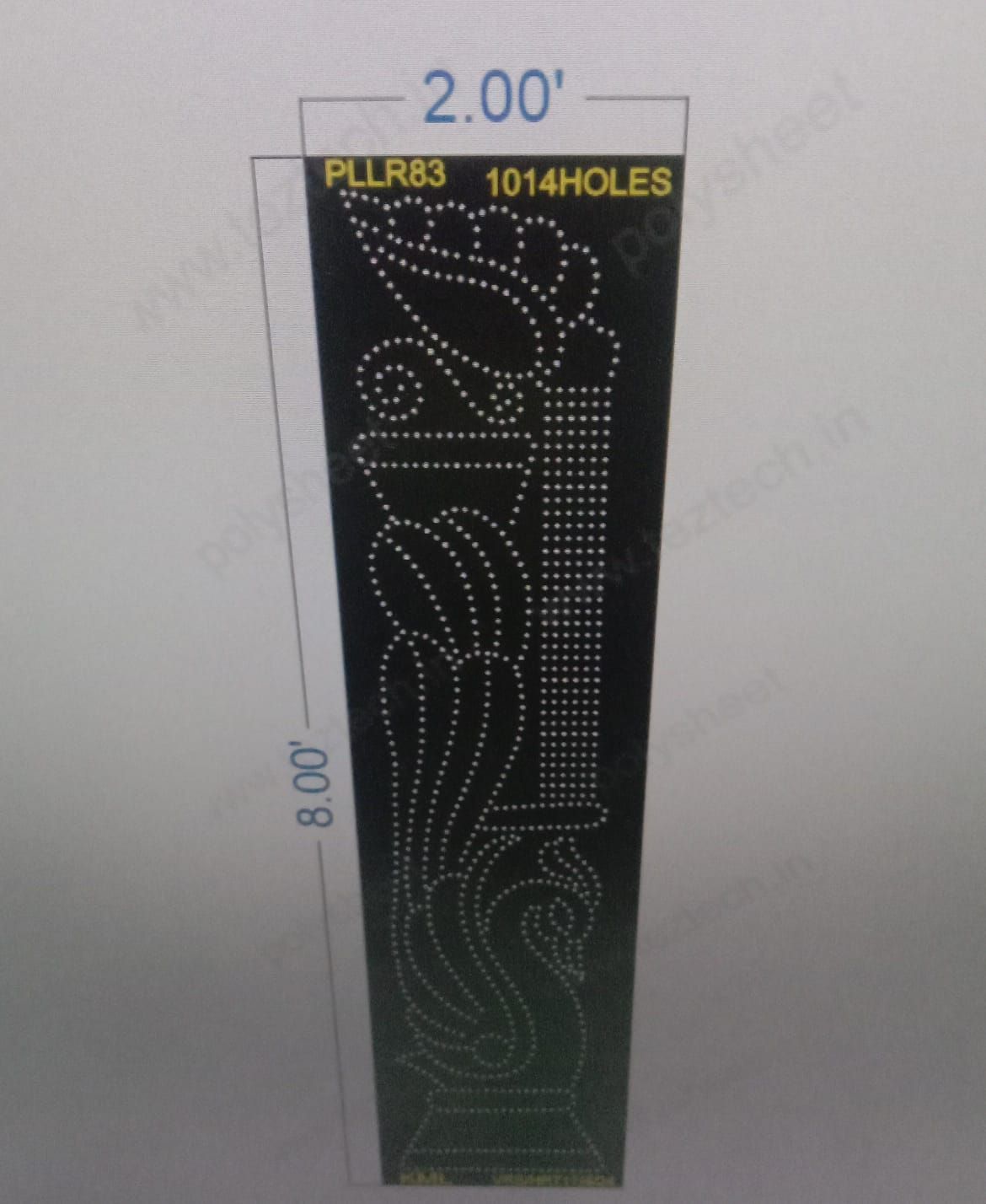 PLLR83 PILLER 8X2 FEET 1014 HOLES