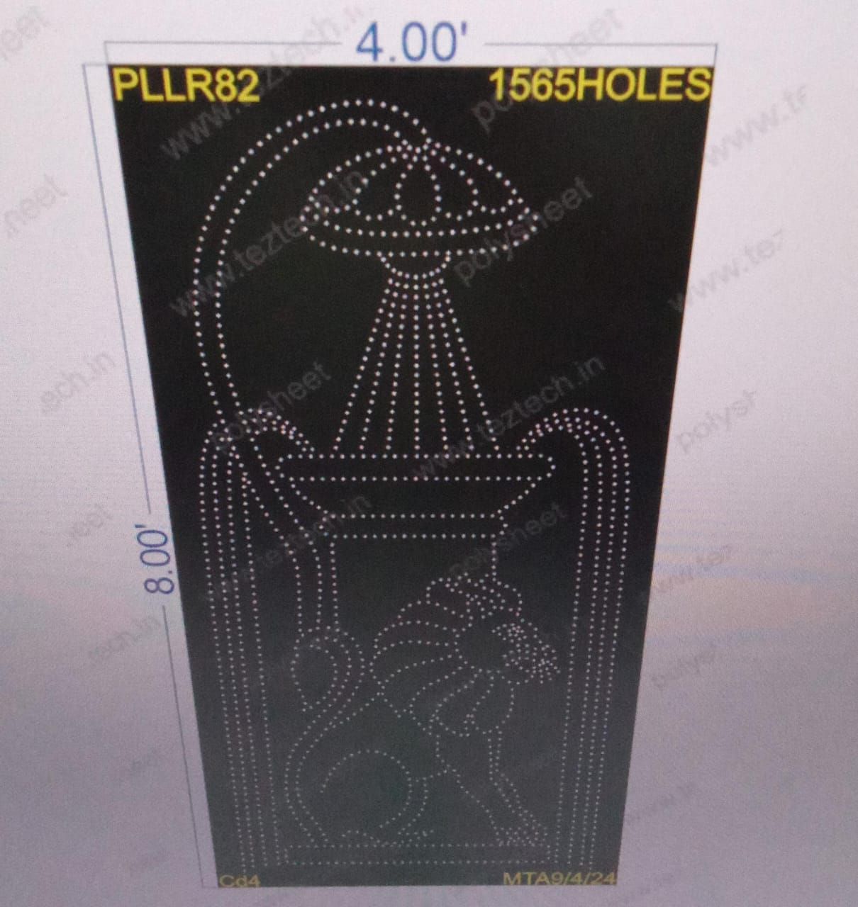 PLLR82 PILLER 8X4 FEET 1565 HOLES